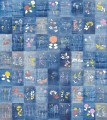 Fototapeta roślinny patchwork Wall&Deco WDCY2301 Cyanopop Contemporary 2023