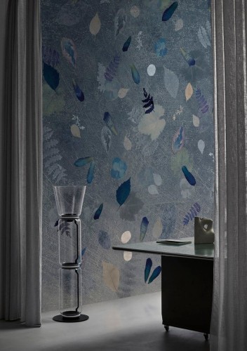 Fototapeta liście Wall&Deco WDMB2301 Milena Blu Contemporary 2023