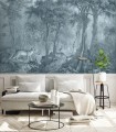 Mural dżungla Jungle Cat Blue 7937 Wallcolors