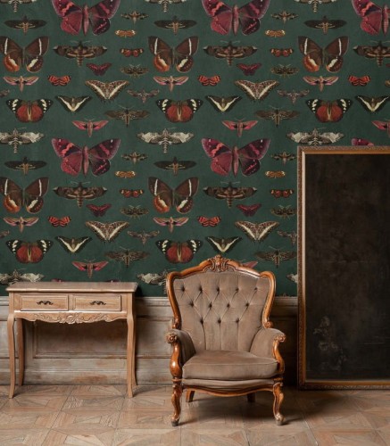 Mural motyle Butterflies Vert 4364 Wallcolors