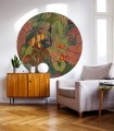 Mural okrągły liście i owoce kakaowca Dots Cocoa 8697 Wallcolors