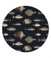 Mural okrągły ryby Dots Under the Sea 8695 Wallcolors