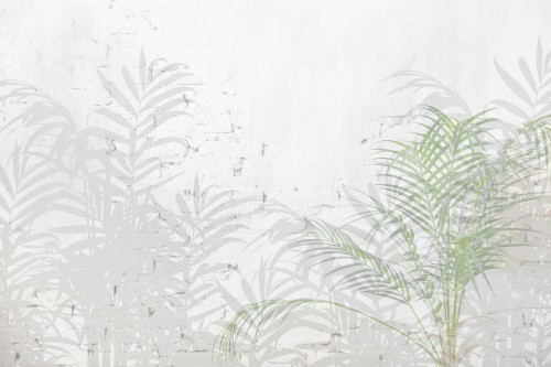 Fototapeta palmy i cegła TapLab 520_003 ENGRAVE Collection 23