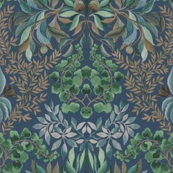 Tapeta roślinny adamaszek Designers Guild PDG1157/06 Karakusa Ikebana