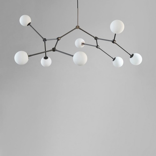 Nowoczesna lampa wisząca szklane kule 111093 Drop Chandelier Bulp Grey Lighting 101 Copenhagen