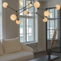 Nowoczesna lampa wisząca szklane kule 111093 Drop Chandelier Bulp Grey Lighting 101 Copenhagen