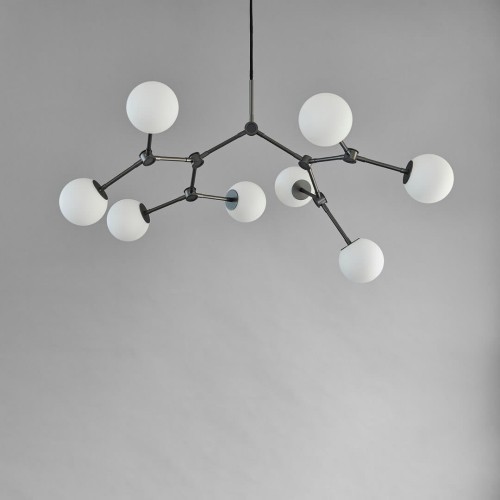 Nowoczesna lampa wisząca szklane kule 193004 Drop Chandelier Bulp Mini Grey Lighting 101 Copenhagen