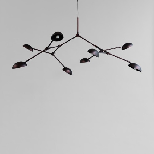 Nowoczesna lampa wisząca czarna 204001 Drop Chandelier Burned Black Lighting 101 Copenhagen
