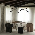 Nowoczesna lampa wisząca czarna 204001 Drop Chandelier Burned Black Lighting 101 Copenhagen