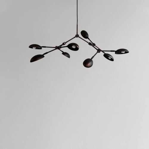 Nowoczesna lampa wisząca czarna 214021 Drop Chandelier Mini Burned Black Lighting 101 Copenhagen