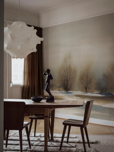 Mural krajobraz drzew Boras Tapeter Studio Watercolour Landscape 9481W