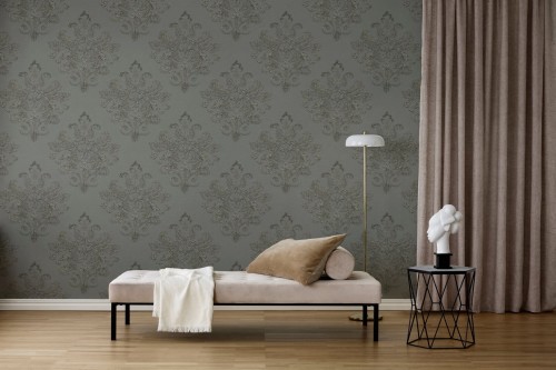 Fototapeta ornament Rebel Walls R19401 Baroque Pearl Gray Lars Wallin