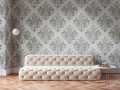 Fototapeta ornament Rebel Walls R19402 Baroque Pearl White Lars Wallin
