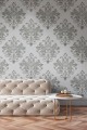 Fototapeta ornament Rebel Walls R19402 Baroque Pearl White Lars Wallin