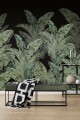 Fototapeta tropikalne liście Rebel Walls R19525 Jungle Pearl Black Lars Wallin