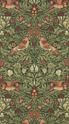 Tapeta roślinna z ptakami Morris & Co. 217194 Bird Emery Walker's House
