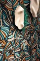 Tapeta tekstylna welurowa w liście Casamance 71010203 Pachira Mellow