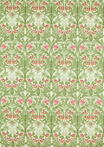 Tkanina ze wzorem roślinnego ornamentu Morris & Co. 227038 Bluebell Emery Walker's England