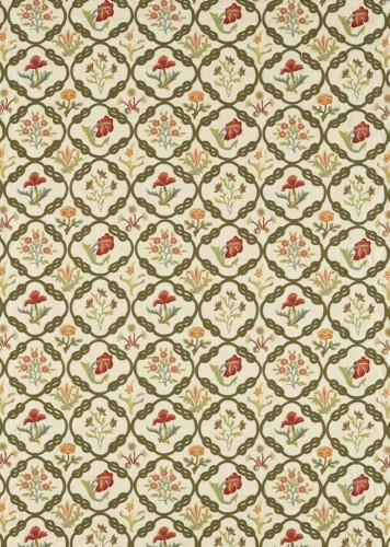Tkanina haftowana florystyczna Morris & Co. 237309 May's Coverlet Emery Walker's England