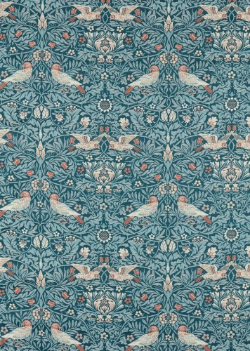 Tkanina haftowana botaniczna Morris & Co. 237312 Bird Tapestry Emery Walker's England