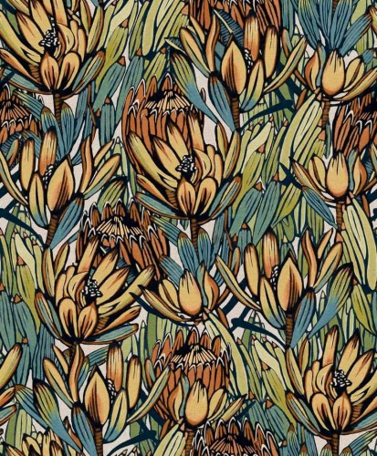 Tapeta kwiaty i liście Decoprint BA26031 Copa Cabana Brazil