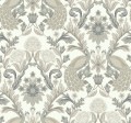 Tapeta pawie i kwiaty York Wallcoverings AC9102 Plume Dynasty Art & Crafts