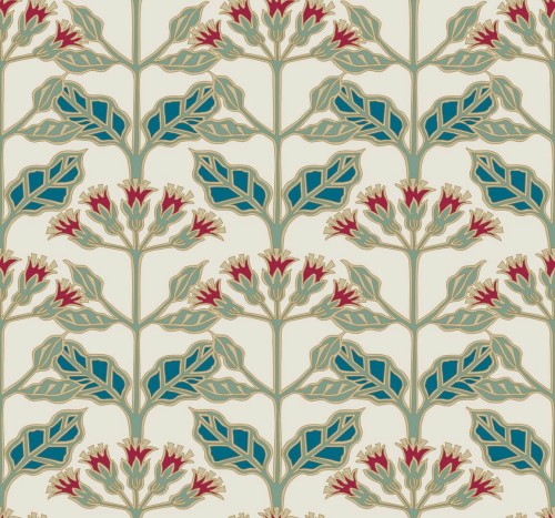 Tapeta kwiaty York Wallcoverings AC9111 Tracery Blooms Art & Crafts