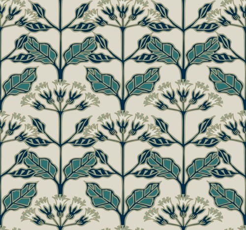 Tapeta kwiaty York Wallcoverings AC9112 Tracery Blooms Art & Crafts