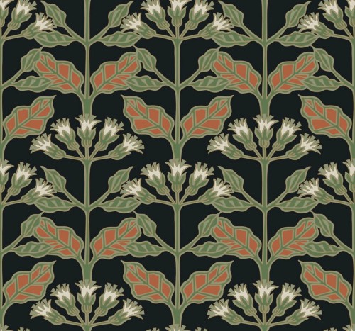 Tapeta kwiaty York Wallcoverings AC9113 Tracery Blooms Art & Crafts