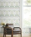 Tapeta liście i kwiaty bławatka York Wallcoverings AC9173 Pinecone Ribbon Art & Crafts