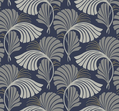 Tapeta liście York Wallcoverings DT5133 Dancing Leaves After Eight