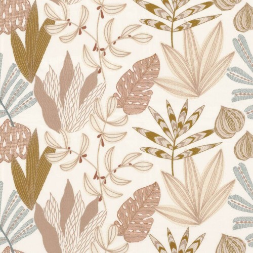 Tkanina haftowana botaniczna Camengo 35640216 Poesie Sauvage