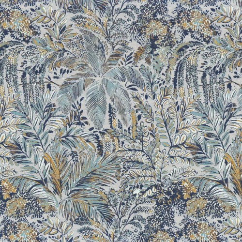 Tkanina żakard z botanicznym wzorem Camengo 36860170 Parfum D'ete Poesie Sauvage