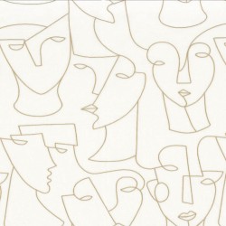 Tkanina haftowane twarze Camengo 34330105 Visage Je T'aime