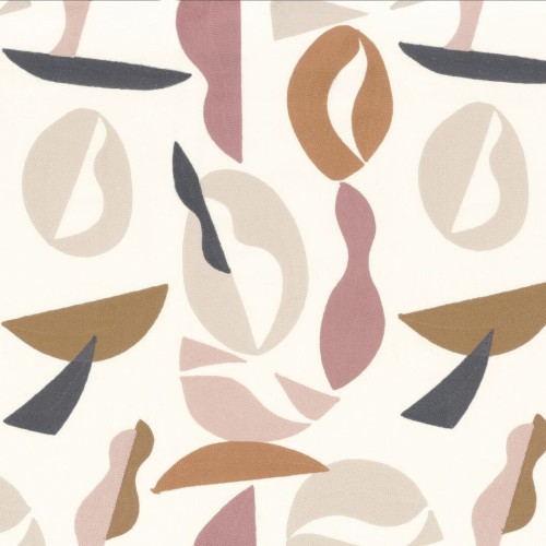 Tkanina haftowana Camengo 33490350 Raku Kaolin