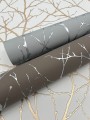 Tapeta gałązki York Wallcoverings MD7121 Trees Silhouette Modern Metals 2
