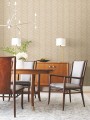 Tapeta stylizowane liście York Wallcoverings MD7161 Luninous Leaves Modern Metals 2