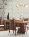 Tapeta okręgi w stylu Art Deco York Wallcoverings MD7201 Sun Circles Modern Metals 2