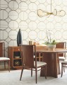 Tapeta okręgi w stylu Art Deco York Wallcoverings MD7202 Sun Circles Modern Metals 2