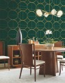 Tapeta okręgi w stylu Art Deco York Wallcoverings MD7203 Sun Circles Modern Metals 2