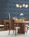 Tapeta okręgi w stylu Art Deco York Wallcoverings MD7204 Sun Circles Modern Metals 2
