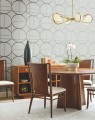 Tapeta okręgi w stylu Art Deco York Wallcoverings MD7205 Sun Circles Modern Metals 2