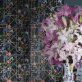 Tapeta kwiaty i bambusowy treliaż Christian Lacroix PCL7045/03 Fretwork Garden Lacroix Stravaganza