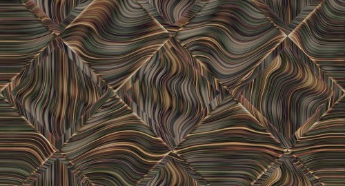 Fototapeta romby i fale Muance MU14071 When Patterns Are Warped Dusk