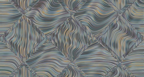 Fototapeta romby i fale Muance MU14072 When Patterns Are Warped Dusk