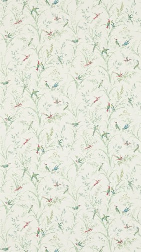 Tapeta kolibry i trawy Sanderson 214081 Tuileries One Sixty
