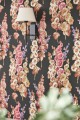 Tapeta kwiaty vintage Sanderson 217032 Hollyhocks One Sixty