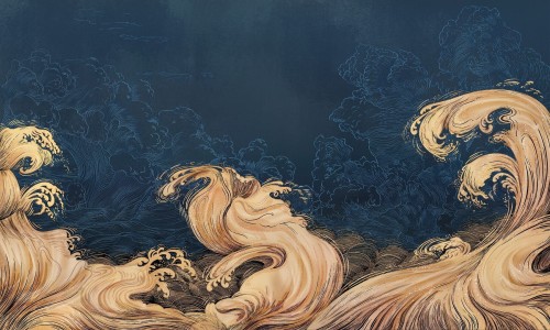 Fototapeta morze, wzburzone fale Wonderwall Lucent 35055210