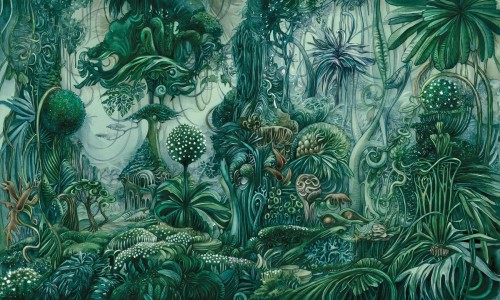 Fototapeta magiczny egzotyczny las Wonderwall Sacred 35055000