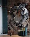 Fototapeta gejsza i maty bambusowe Wonderwall Asami 35091801
